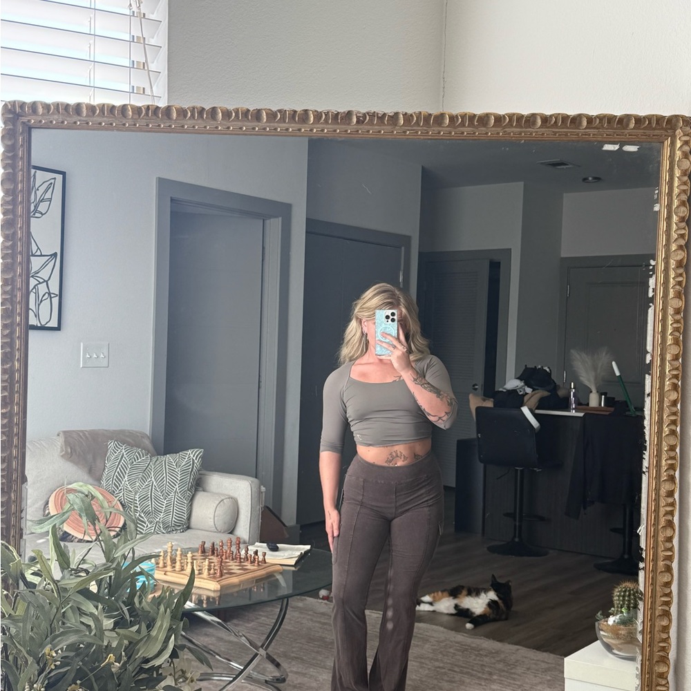 Brown Flared Pants